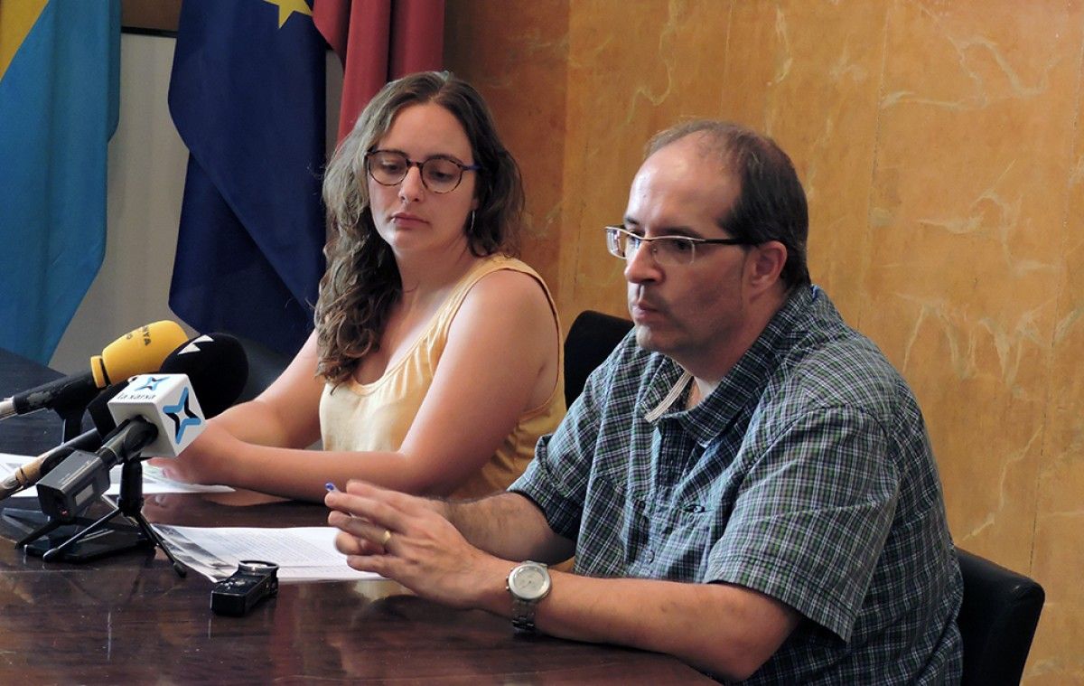 La regidora de Patum, Mònica Garcia i el gerent del Patronat Municipal de la Patum, Albert Rumbo