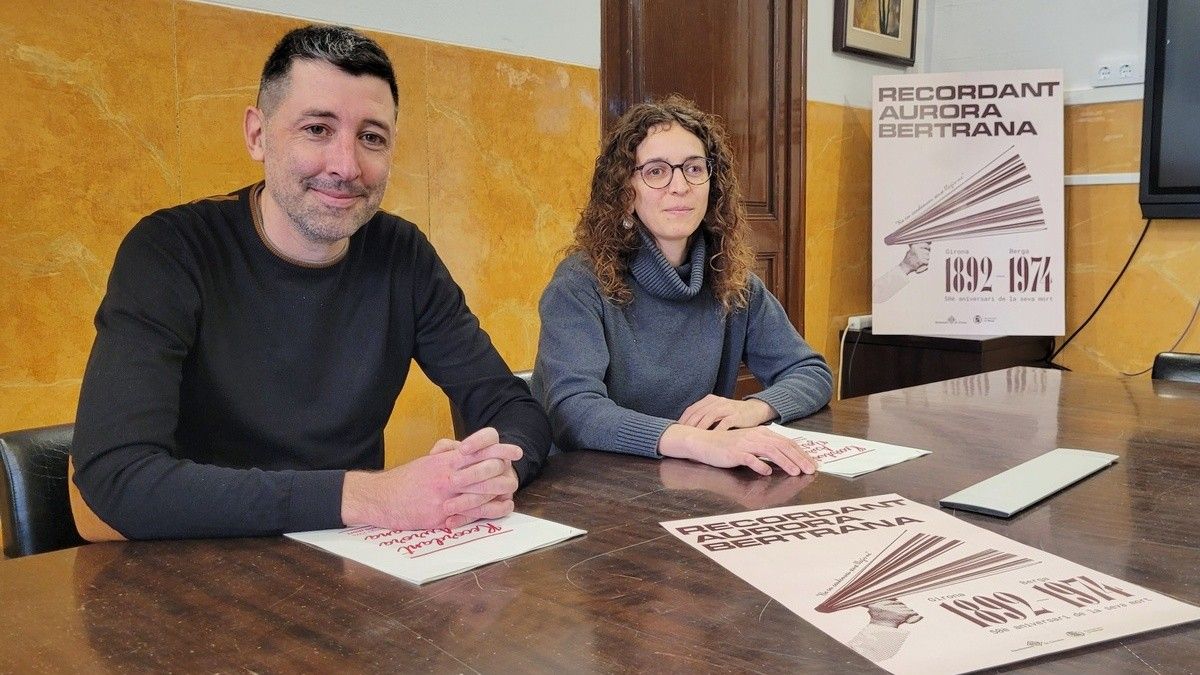 Ivan Sànchez i Rosa Rodríguez han presentat les propostes berguedanes de «Recordant Aurora Bertrana»