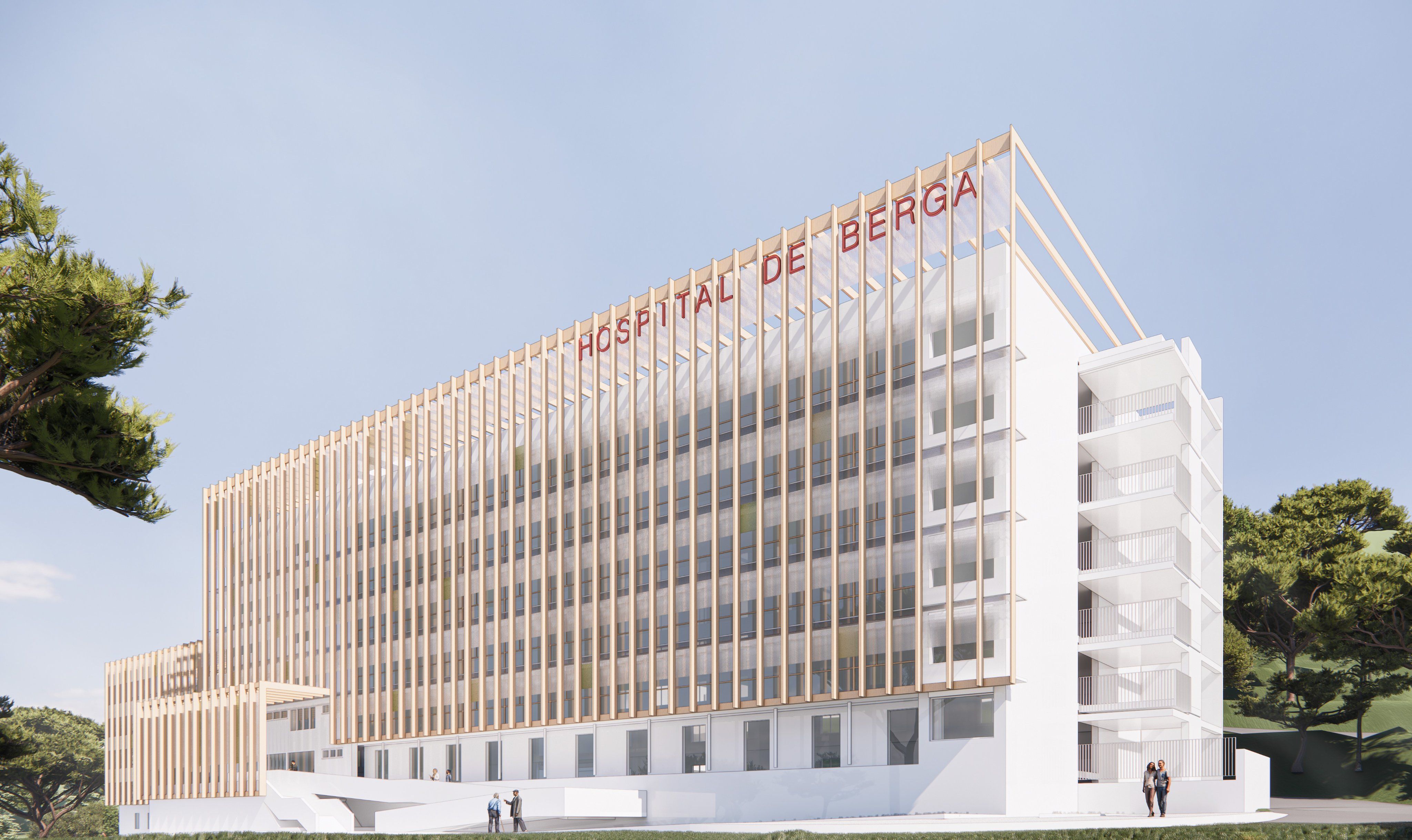 Així s'ha projectat la futura façana de l'Hospital de Berga