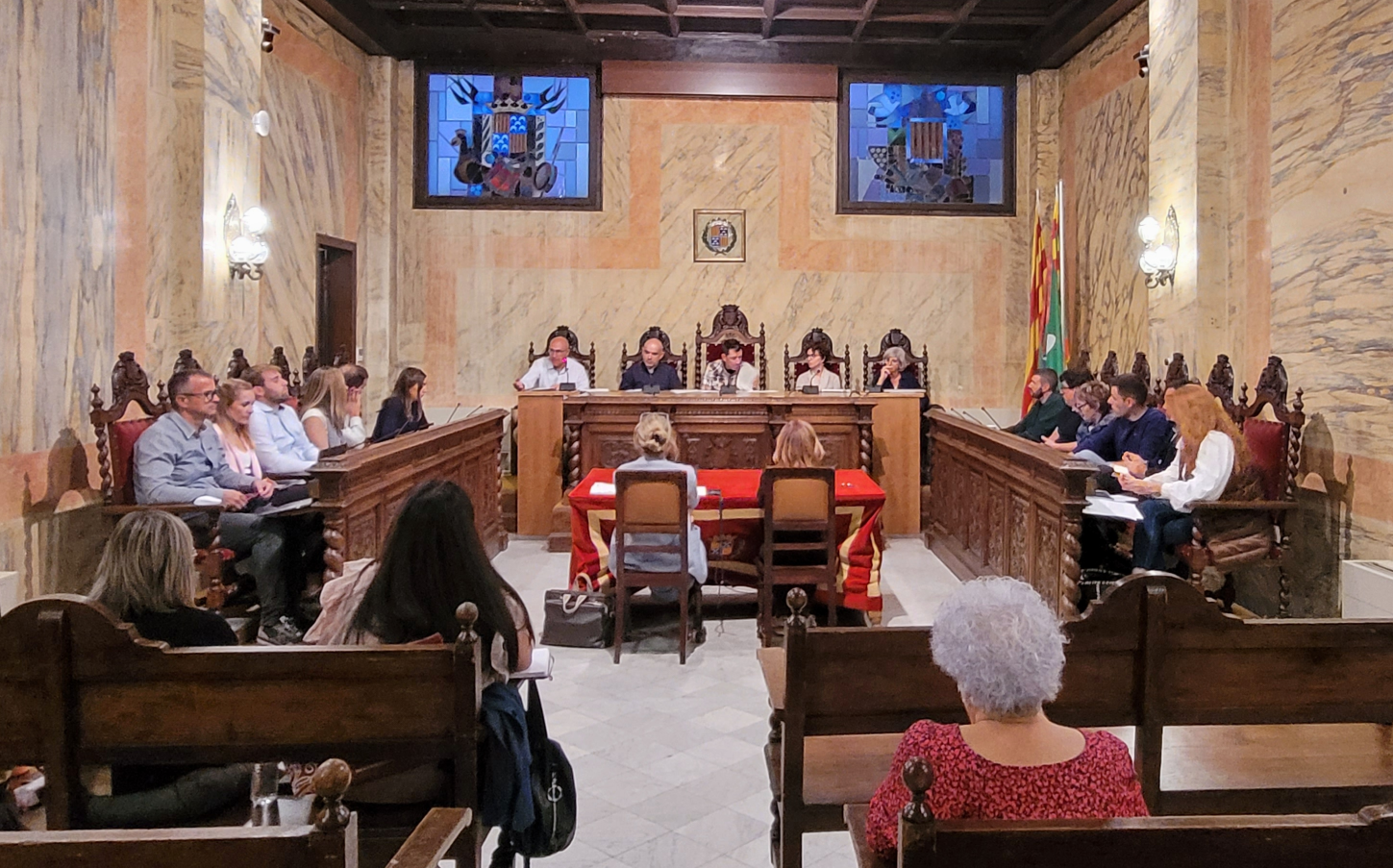 Un moment de la sessió ordinària del ple de l'Ajuntament de Berga d'aquest octubre