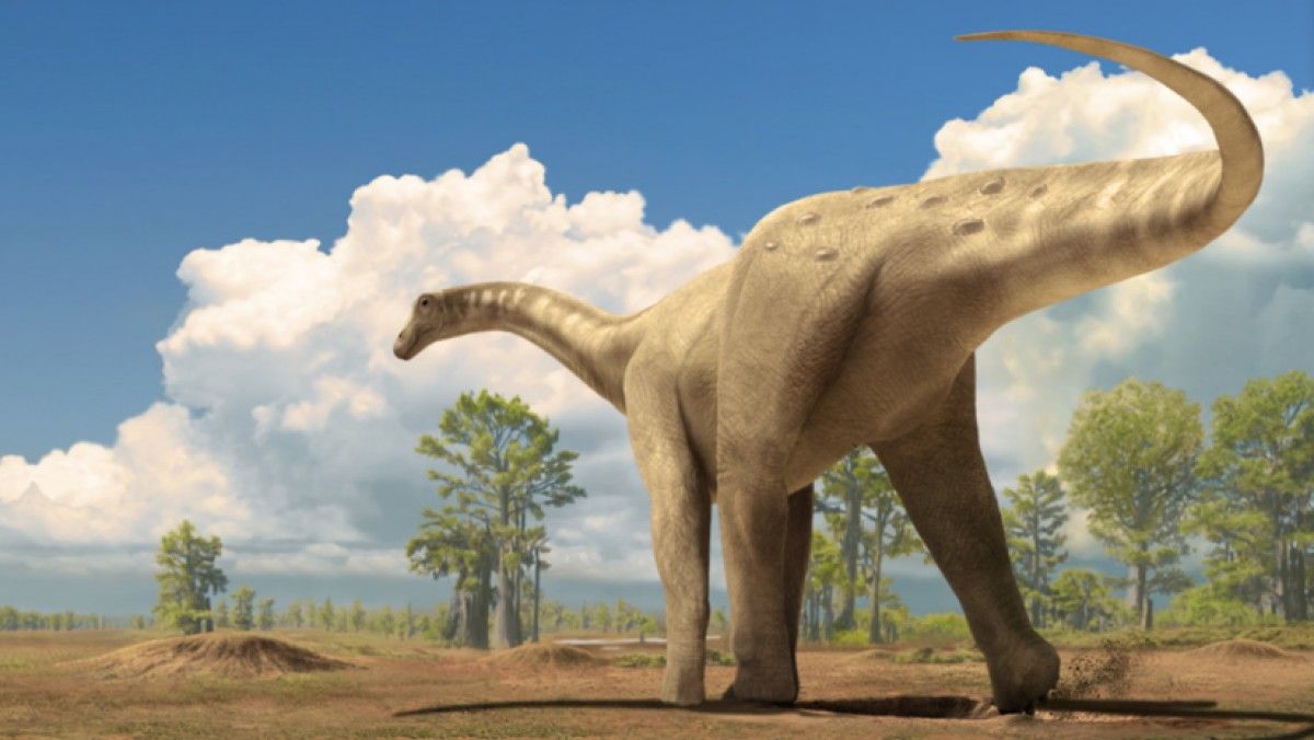 Imatge del dinosaure que probablement va deixar l'empremta al fang.