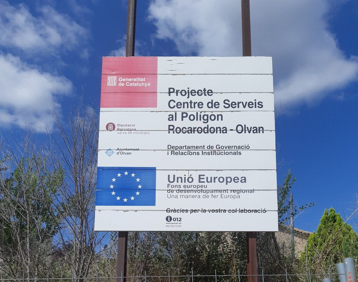 Panell desgastat del projectat industrial de Rocarodona. 