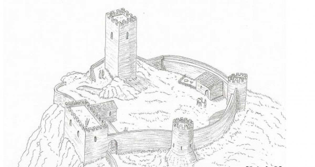 Recreació del Castell de Guardiola de Berguedà