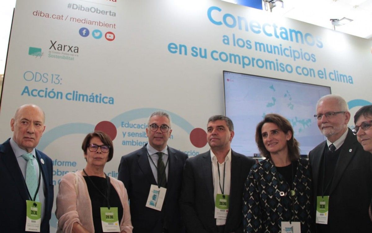 El diputat Jesús Calderer amb la ministra per la Transició Ecològica, Teresa Ribera, a la inauguració de Conama 2018.