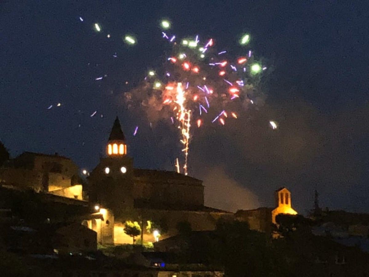 Castell de focs de la Festa Major de Puig-reig 2020.