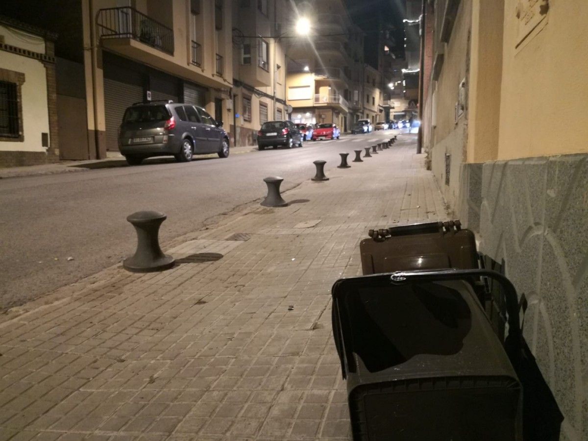 Bujols danyats al carrer Lluís Millet.