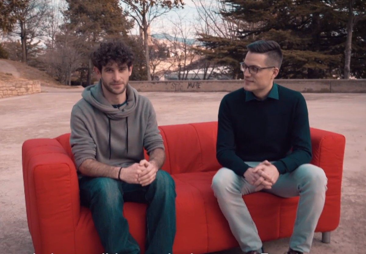 Marc Marginet en el vídeo on s'ha fet públic que es presentarà a la llista de Junts per Berga, amb Jordi Sabata.