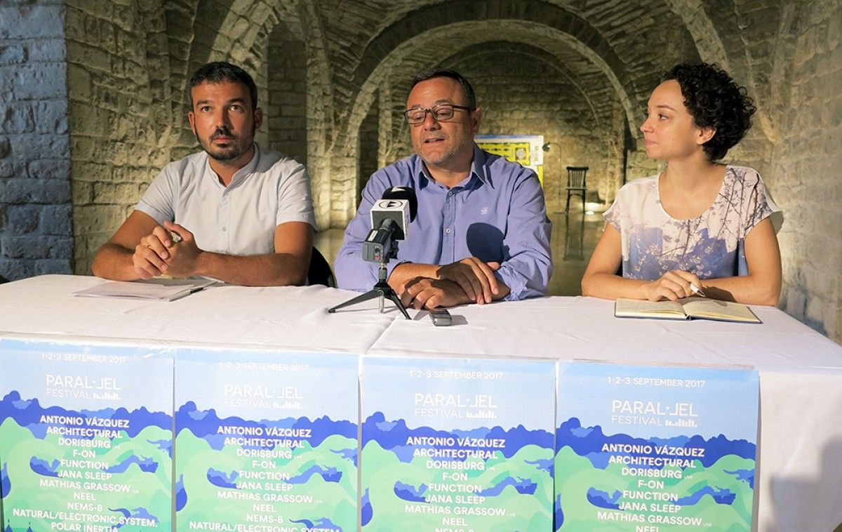 Roda de premsa de presentació del Paral·lel Festival de Guardiola de Berguedà. 