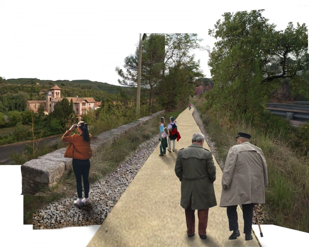 Simulació del projecte de la Via del Carrilet, a Gironella.