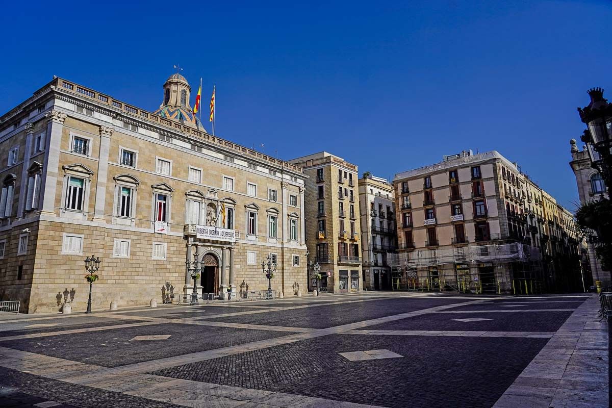 Plaça Sant Jaume de Barcelona (arxiu)
