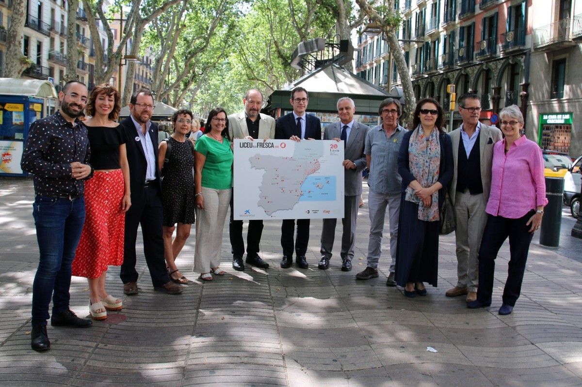 Presentació del Liceu a la Fresca aquesta setmana a Barcelona amb l'alcalde de Puig-reig.