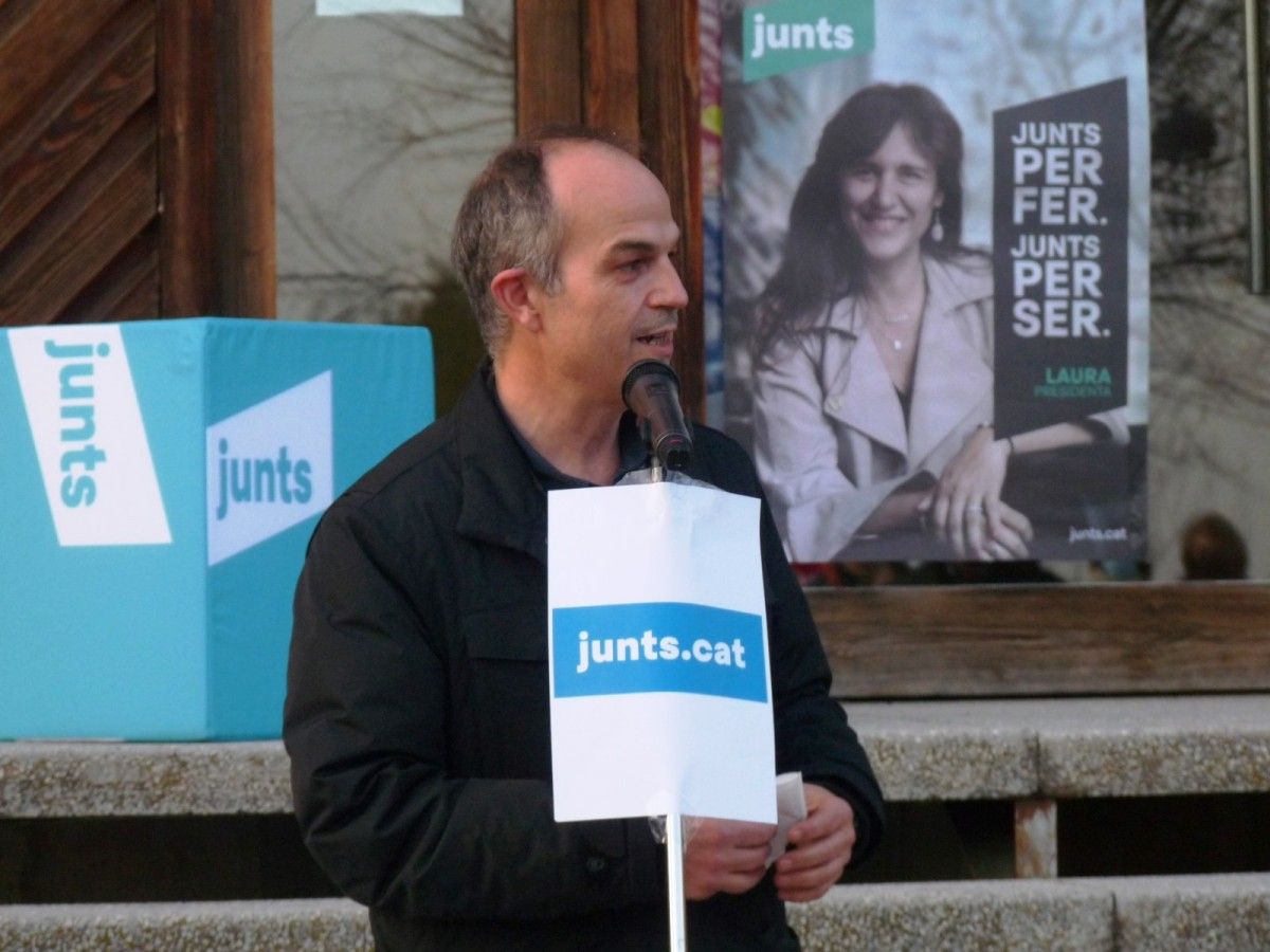Jordi Turull en l'acte de Junts a Berga