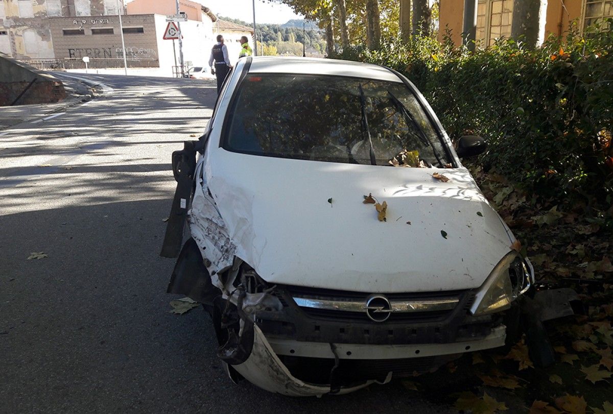 El vehicle accidentat a Cal Rosal. 
