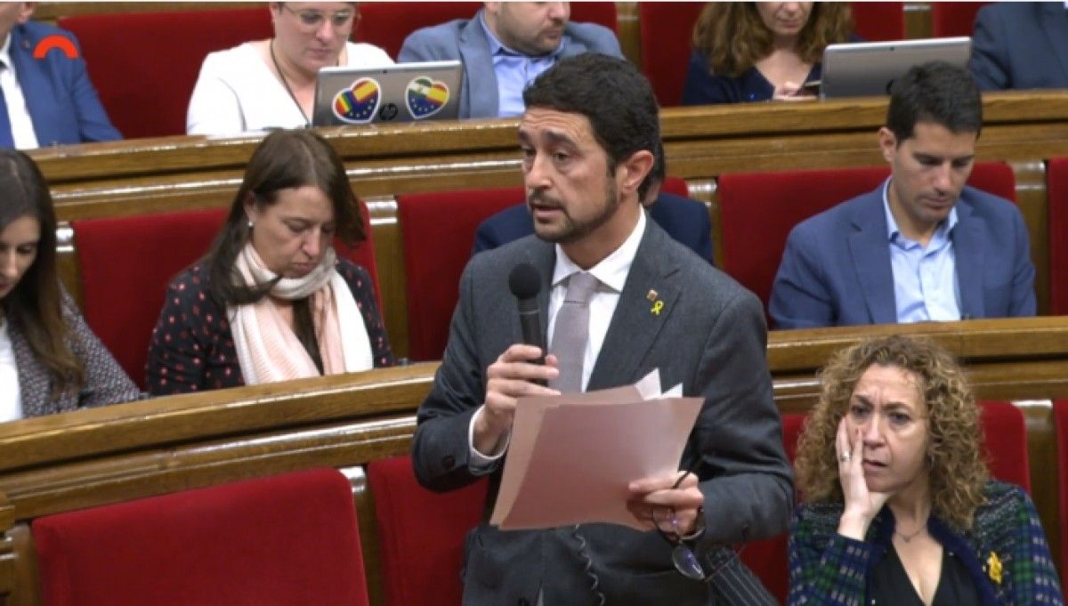 El conseller Damià Calvet al Parlament de Catalunya.