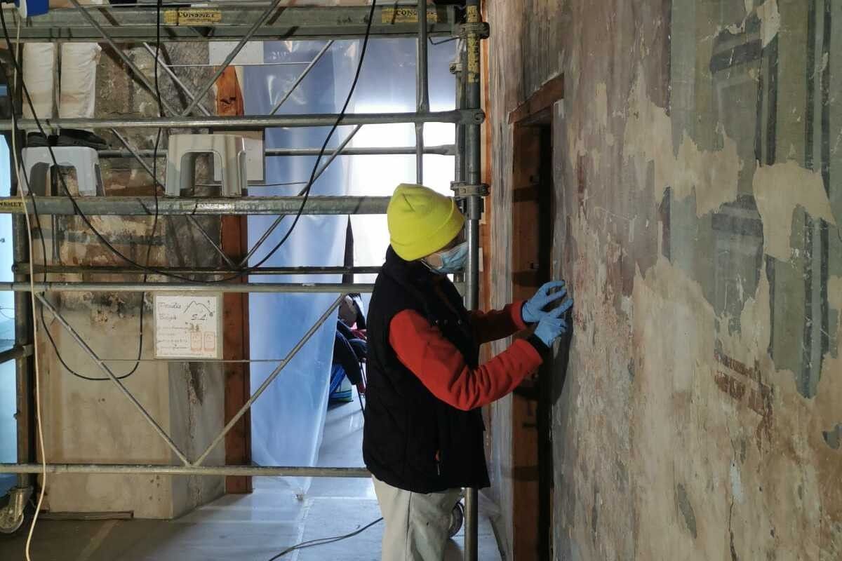 Restauració de les pintures de la Cambra del Mapamundi de l’edifici de Palau de Bagà