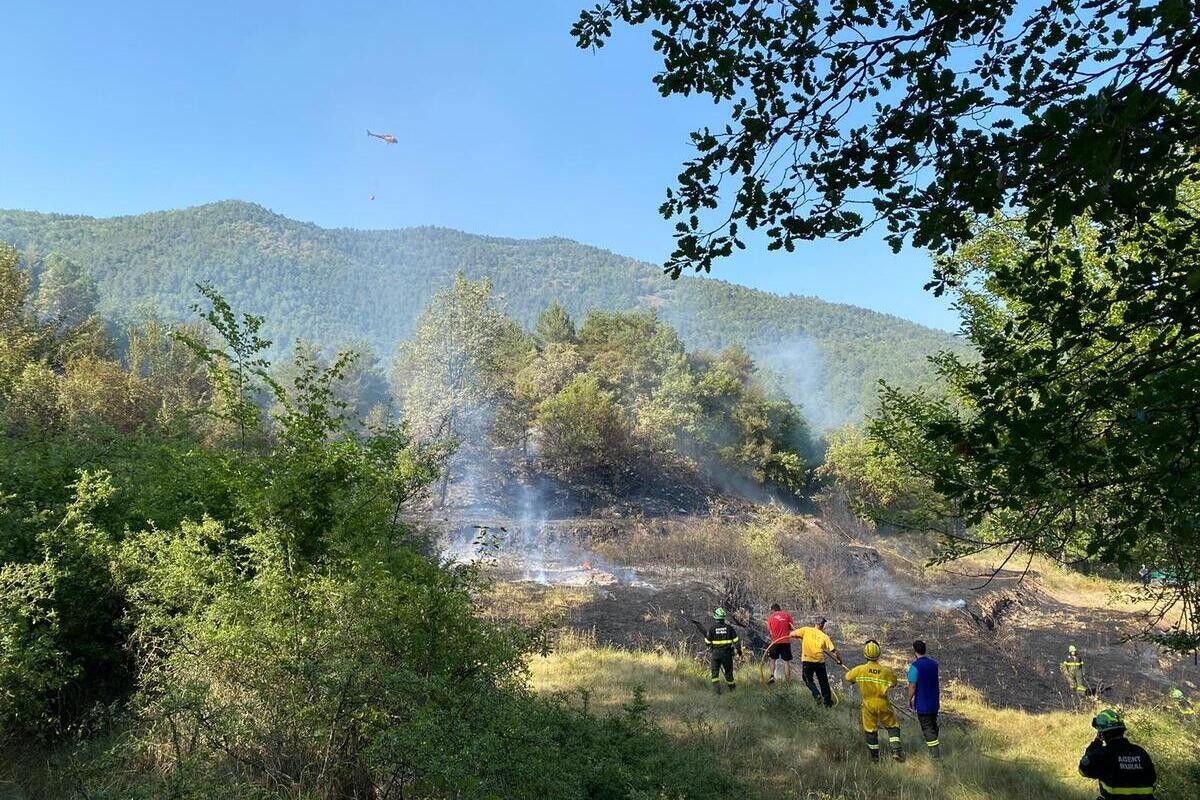 Imatge de l'incendi forestal a Vilada.