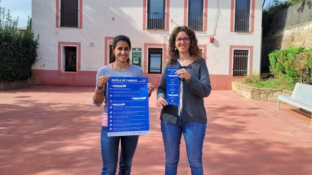 Laura Serrat i Rosa Rodríguez presenten la 8a edició de l'Escola de Famílies