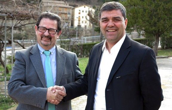 L'actual alcalde de Cercs, Ferran Civil, i l'alcaldable, Jesús Calderer