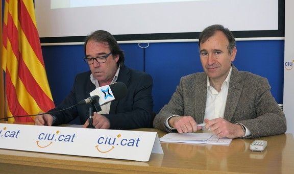 Joan Manuel Serrarols i Antoni Biarnés a la presentació del projecte 'La gent gran,  motor de ciutat'