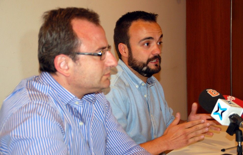 El president del PPC a la Provincia de Barcelona, Alberto Villagrasa Gil, i el president del partit al Berguedà, Joan Antoni López Noguera