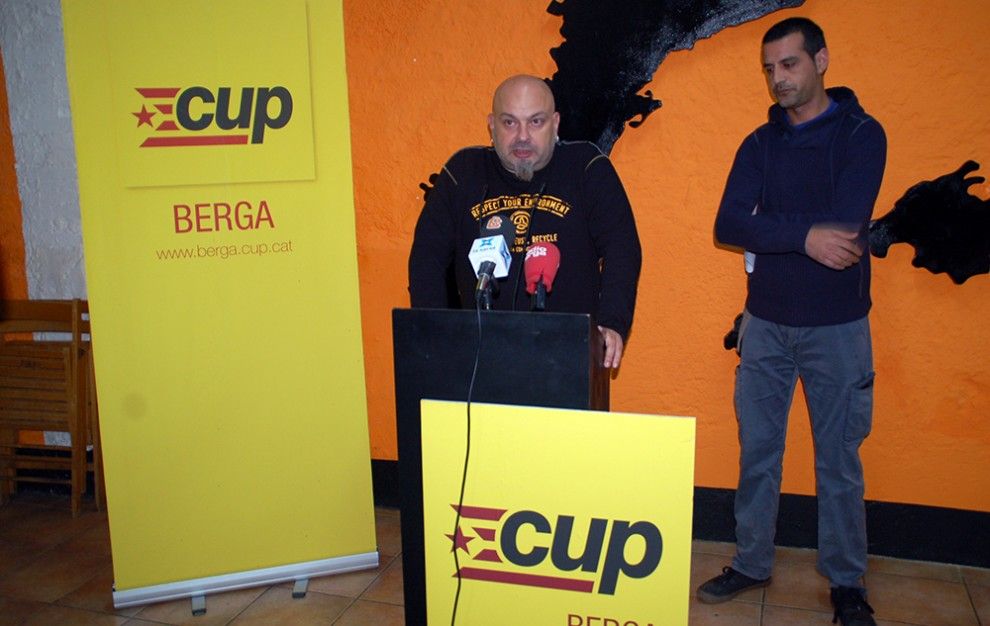 Els candidats de la llista de la CUP Francesc Ribera i Carles Romero