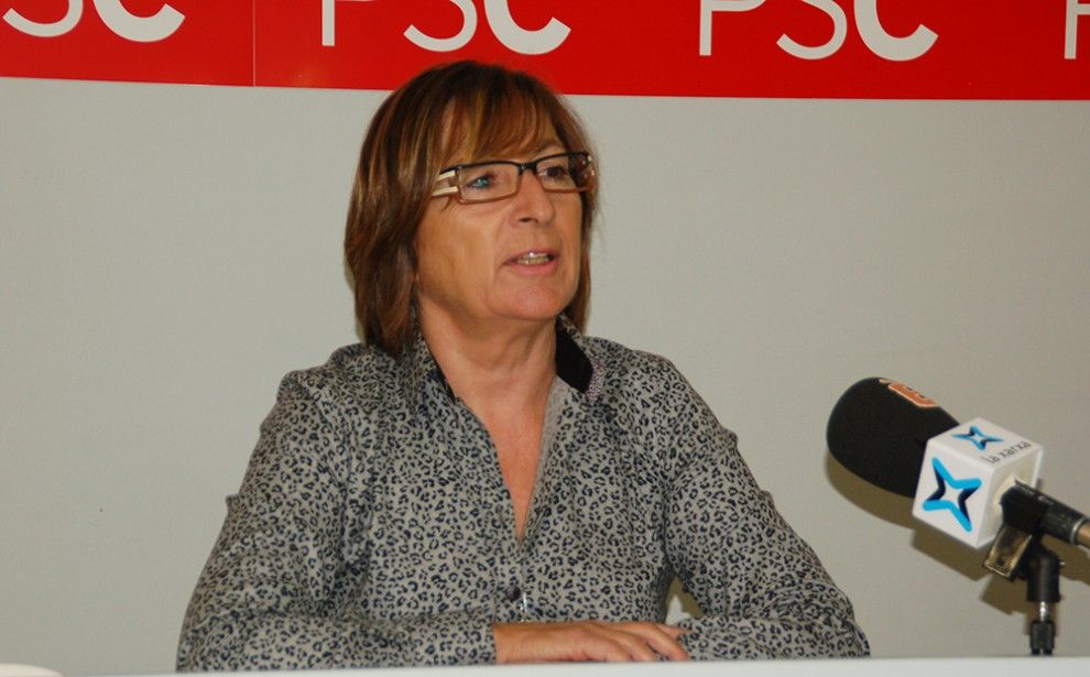 La líder del PSC a Berga, Rosalia Monroy.