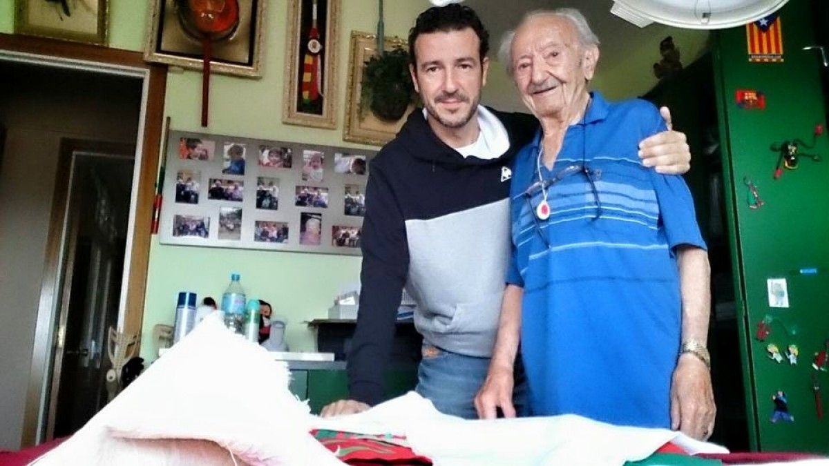 Sergi Montaner amb el seu avi, Joan Rafart