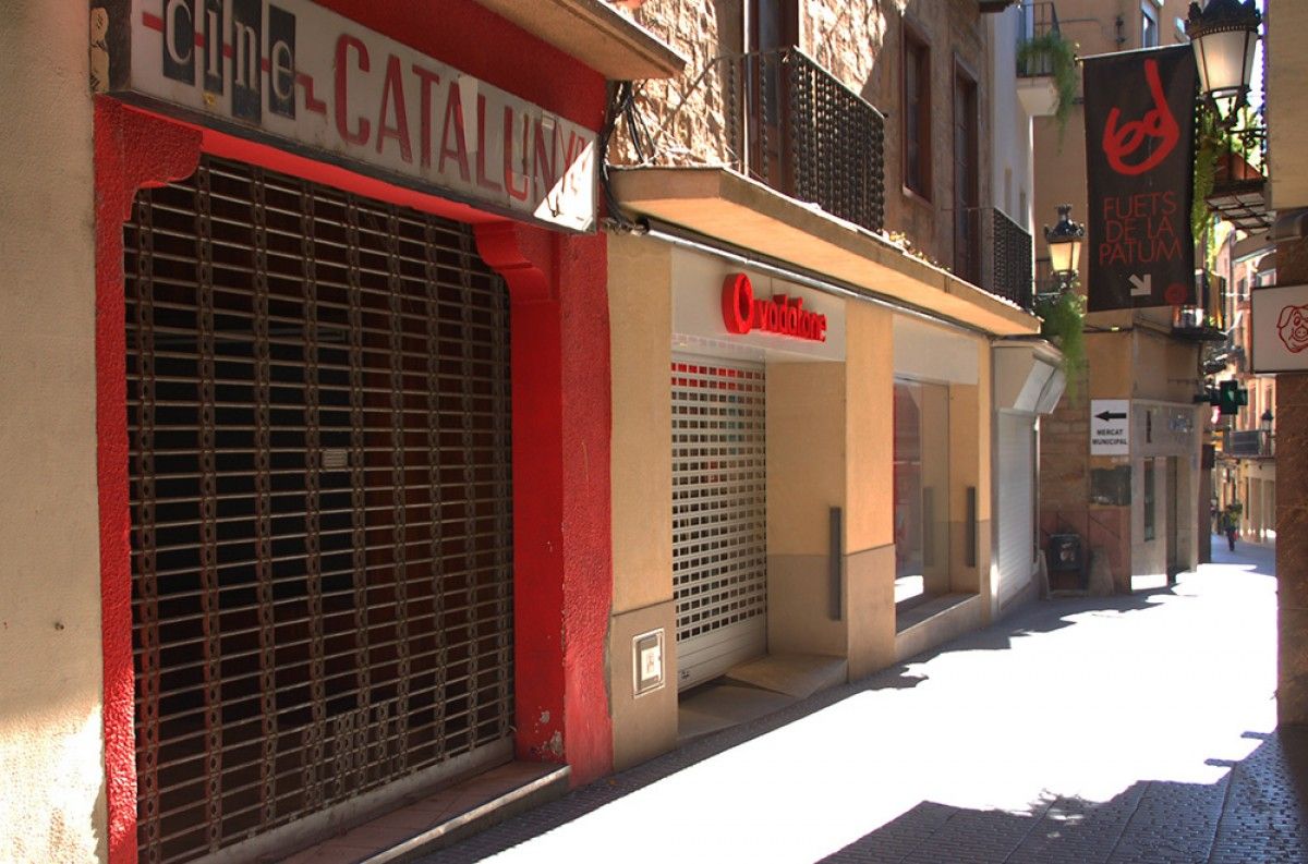 Tram del carrer major de Berga on es troba el Cine Catalunya.