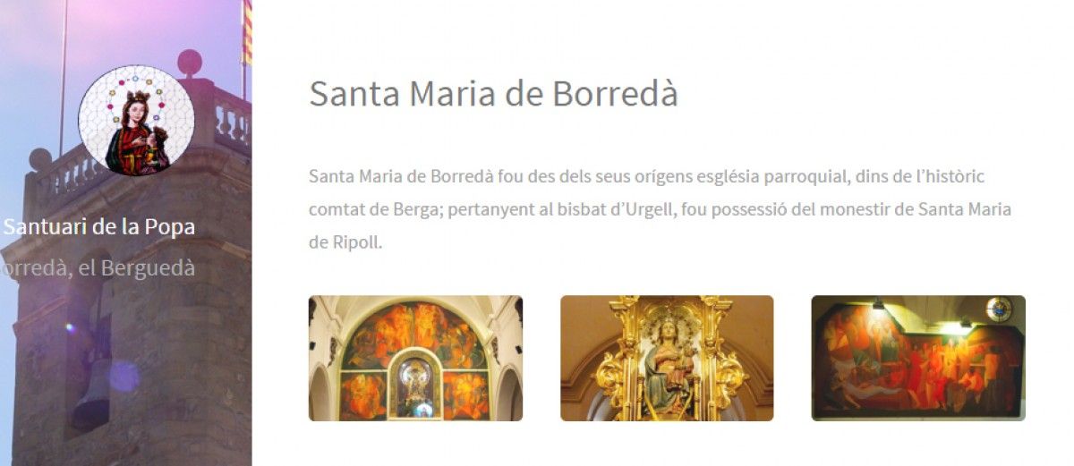 Pàgina web de la parròquia de Borredà.
