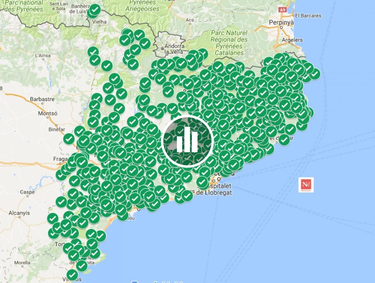 Consulteu el mapa actualitzat dels municipis adherits a la convocatòria del referèndum.