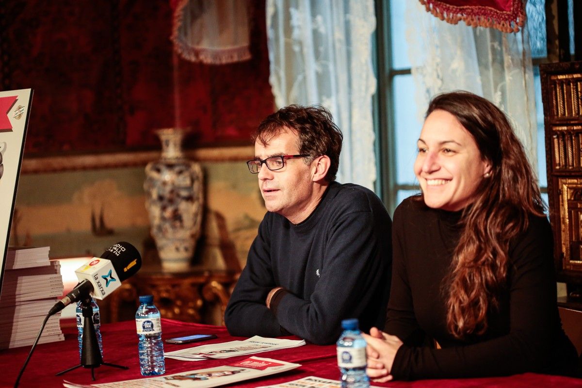 Marc Busquets i Alba Agustí han presentat el Festival Elini de 2018 a Can Trincheria.