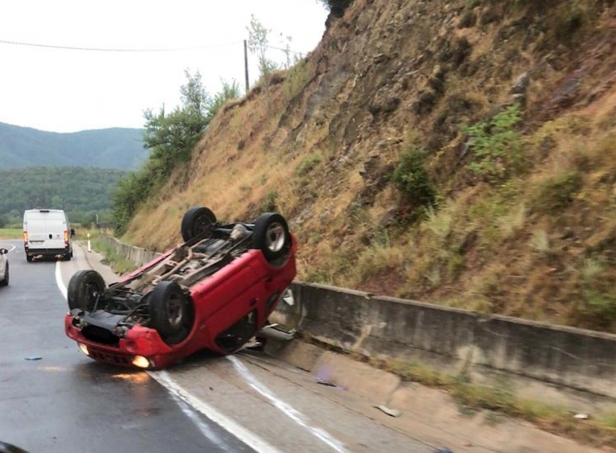 Imatge de l'accident de la Vall de Bianya