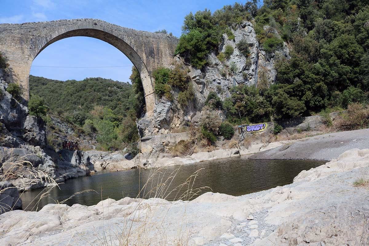 La gorga del pont de Sedernes en una imatge d'arxiu d'aquest estiu