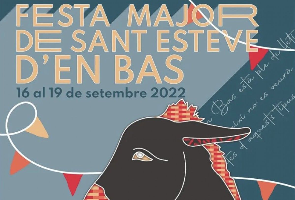 Part del cartell de la Festa Major de Sant Esteve d'en Bas 2022
