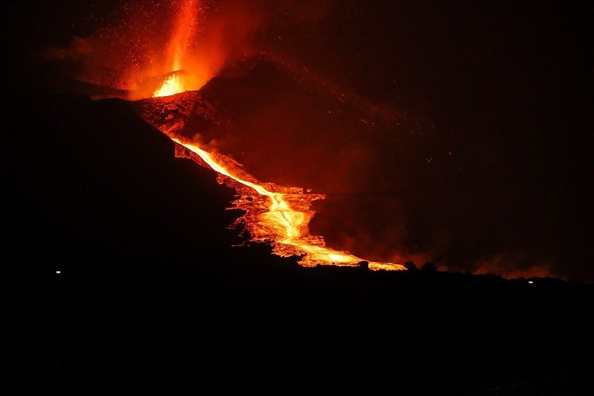 El volcà de La Palma, en erupció l'any passat