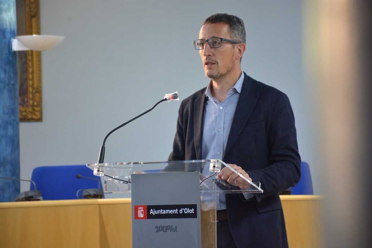 El regidor Estanis Vayreda ha presentt les actuacions d'ajuda demanades a la Unió Europea.