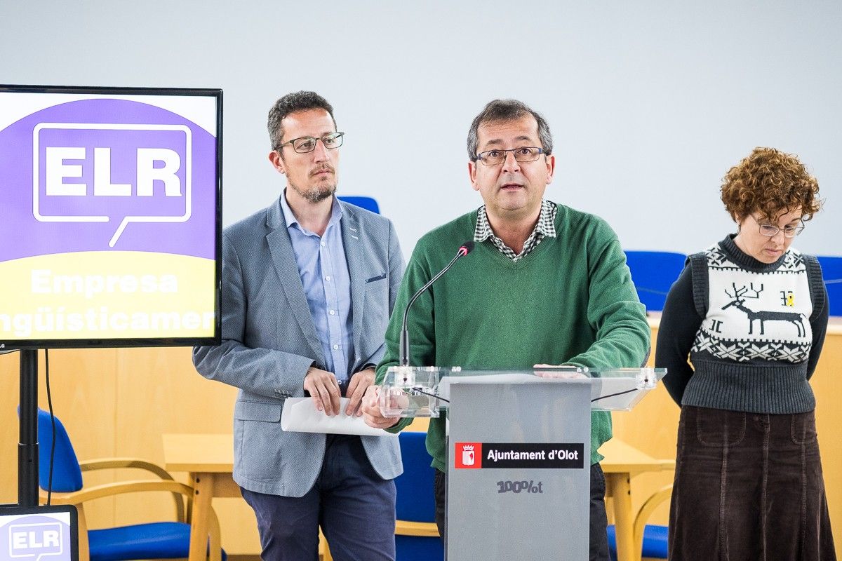 Estanis Vayreda i Josep Planas van presentar les dades sobre el projecte.