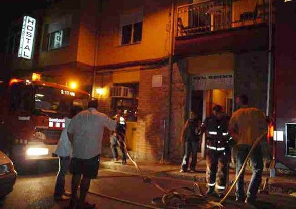 Incendi a l'Hostal Sant Bernat d'Olot