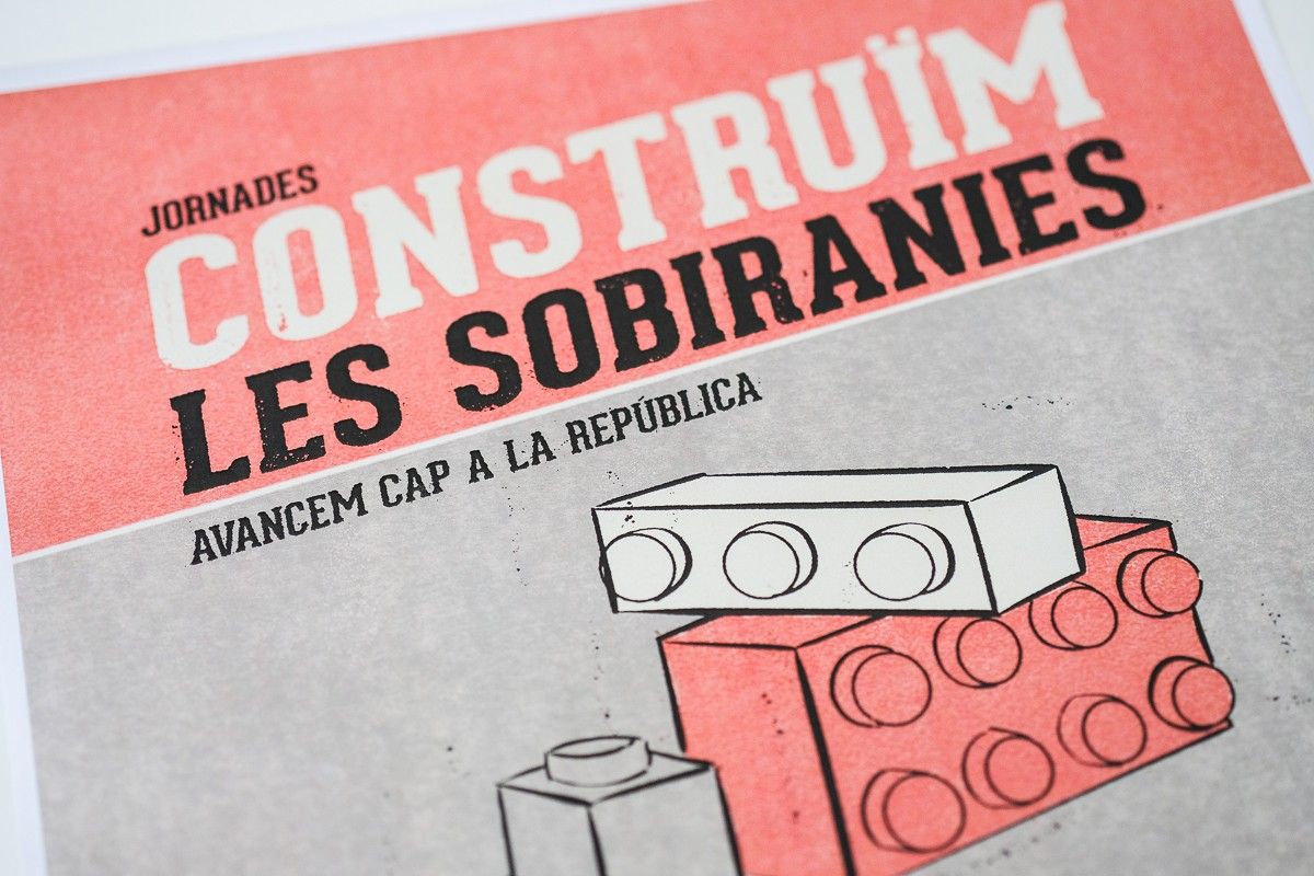 Un dels cartell de promoció del cicle «Construïm sobiranies» que es va iniciar divendres passat.
