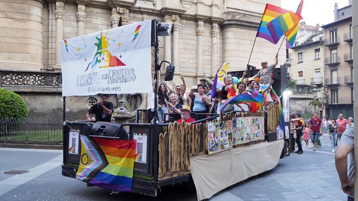 Imatge de la rua LGTBI de dissabte passat a Olot