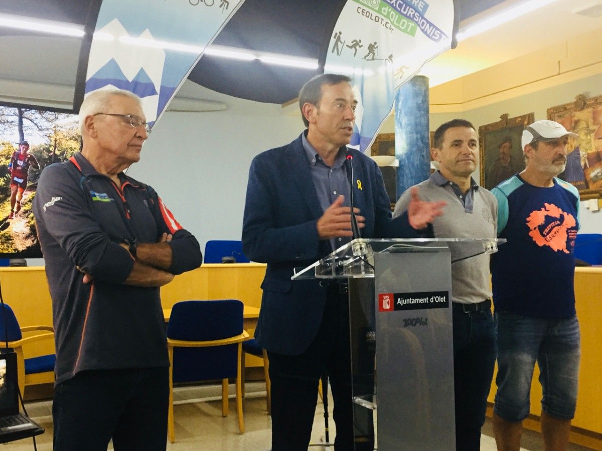 Ramon Regí, Pep Berga, Paco Gil i Joan Domènech han presentat l'edició d'enguany de la Trepitja Garrotxa.