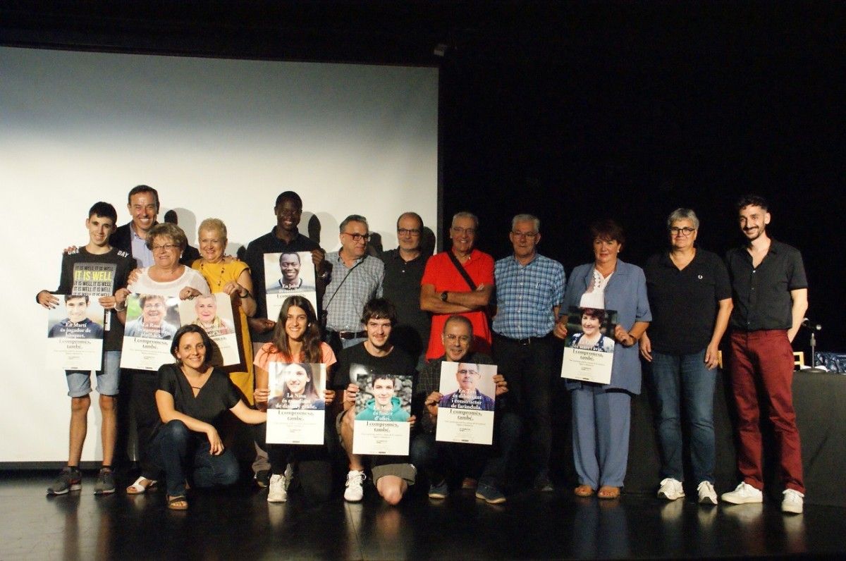 Els vountaris que han participat en el vídeo de promoció de les entitats al Torin.