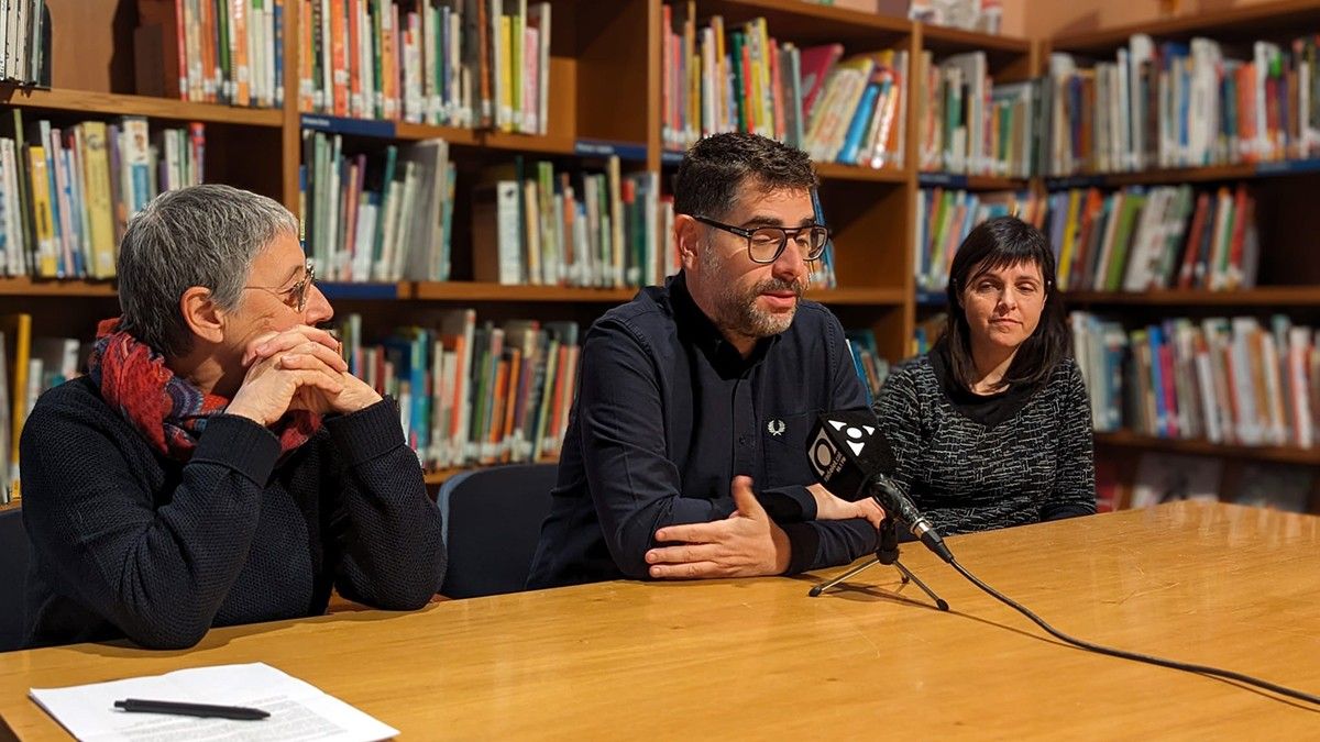 Imatge de la roda de premsa de presentació del cicle Cinexic a Olot