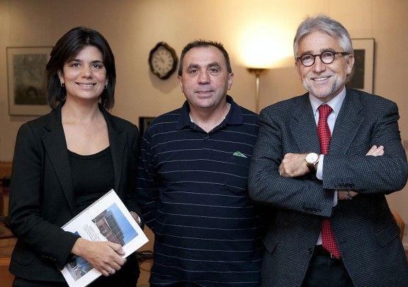 Surroca, Casas i Sánchez Llibre, després de la reunió a Madrid.