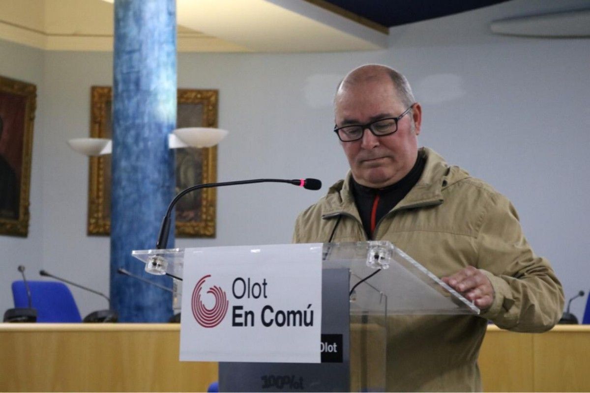 El regidor d'Olot en Comú (OeC), Xavier Garcia Zabal.