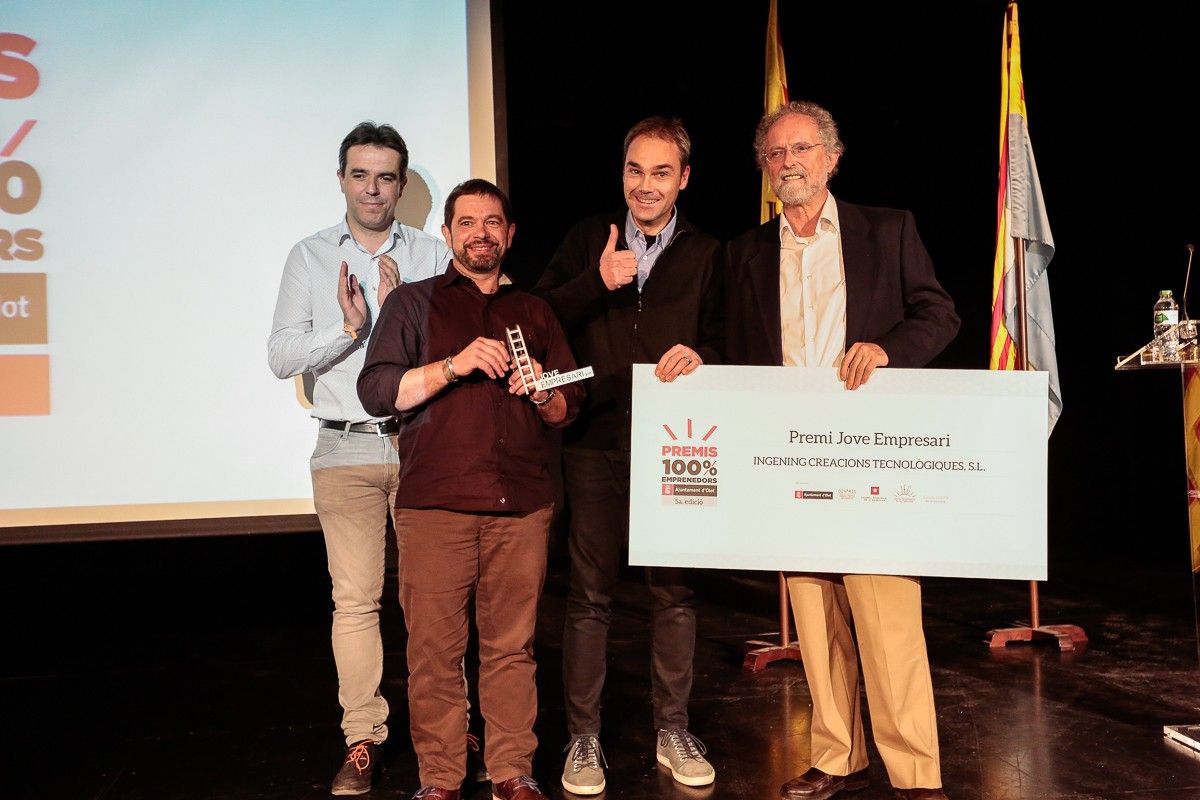 Joan Sarola i Pep Agustí, d'Ingening Creacions Tecnològiques, van ser premiats el 2017.