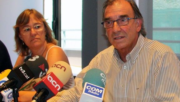 La vicepresidenta i el president del Col·legi de Metges de Girona, Cristina Soler i Benjamí Pallarès, respectivament.