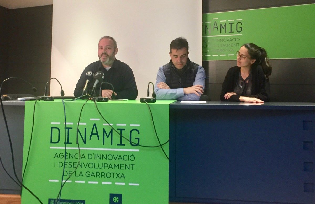 Eduard Llorà, Joan Plana i Queralt Santandreu durant la presentació.