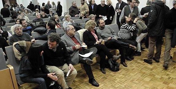 Una imatge de l'assemblea celebrada aquest dilluns a Girona.