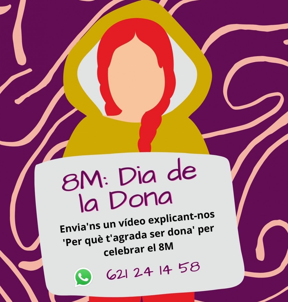 Cartell de la campanya del Dia Internacional de les Dones a Sant Joan les Fonts.